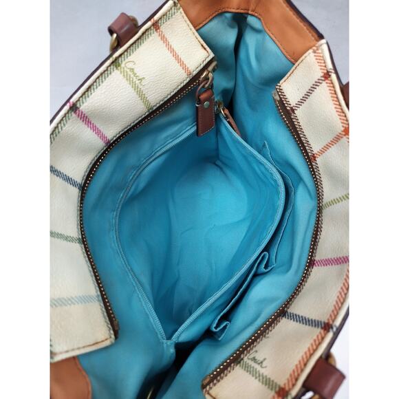 Coach Multicolor Coated Canvas Heritage Blue Stripe Tote Shoulder Bag - Picture 16 of 16
